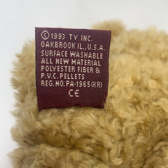 Vintage Piccadilly TY Bear With Red Nose & Moveable Arms & Legs - Tan, 1993 - Picture 5 of 8